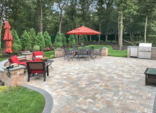 New Patio Installation With Pavers